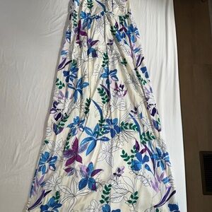 Isabel Maternity by Ingrid & Isabel Floral Maxi Dress - Cream, Blue, Purple